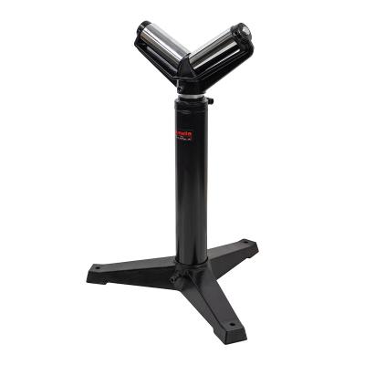 V-Materialstöd (Rullstöd) med 2 x Ø52 mm stålrulle och justerbar höjd 610-920 mm (Heavy-Duty)